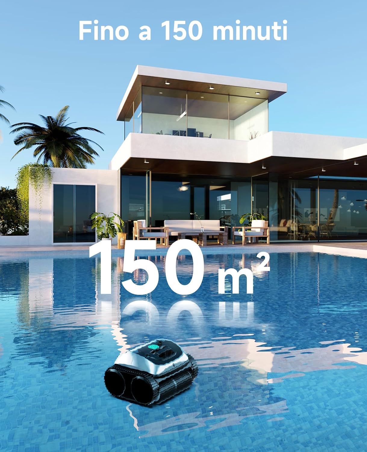 WYBOT C1 - Robot Piscina Senza Fili con Pianificazione Intelligente del Percorso