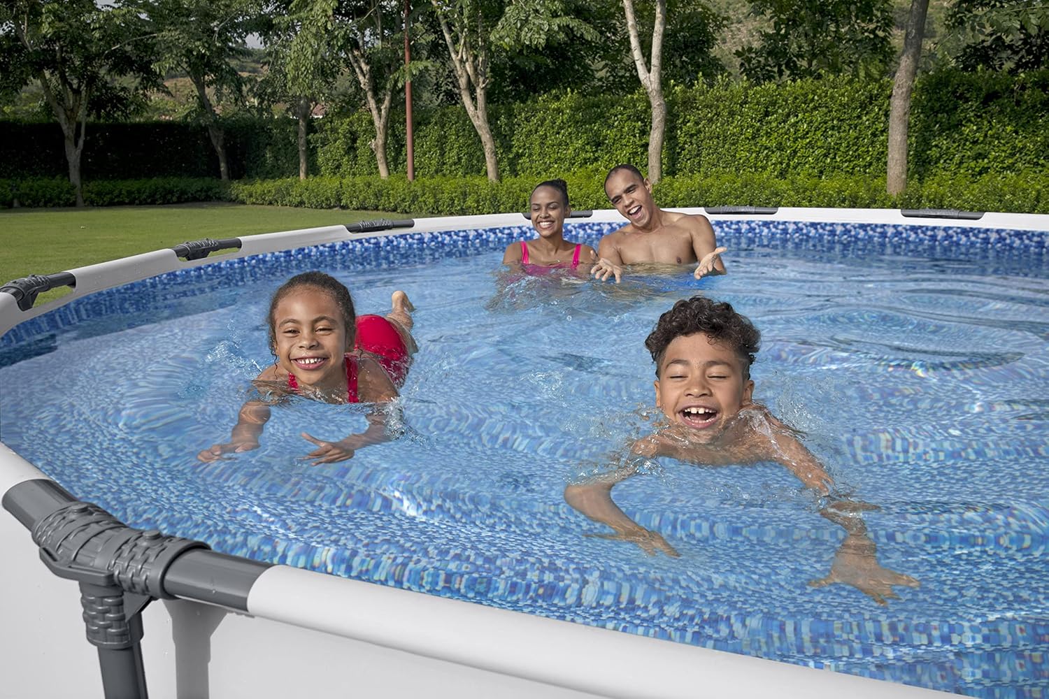 Bestway Steel PRO Max - Piscina Fuoriterra con Pompa Filtro Ø 427 x 84 cm